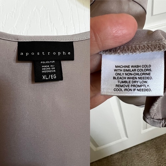 Open Front 3/4 Sleeves Crochet Sweater, & coordinating Tank Top. Taupe. - Picture 15 of 15